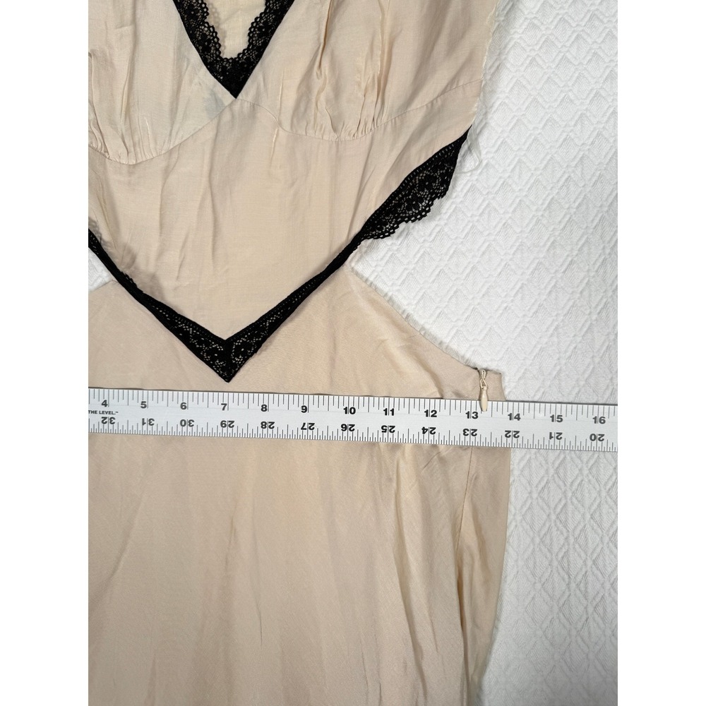 Whimsigoth Lace Trim Maxi Dress Cream/Blk Cut Out Sz 4 NEW Princess Polly Keila - Picture 4 of 7